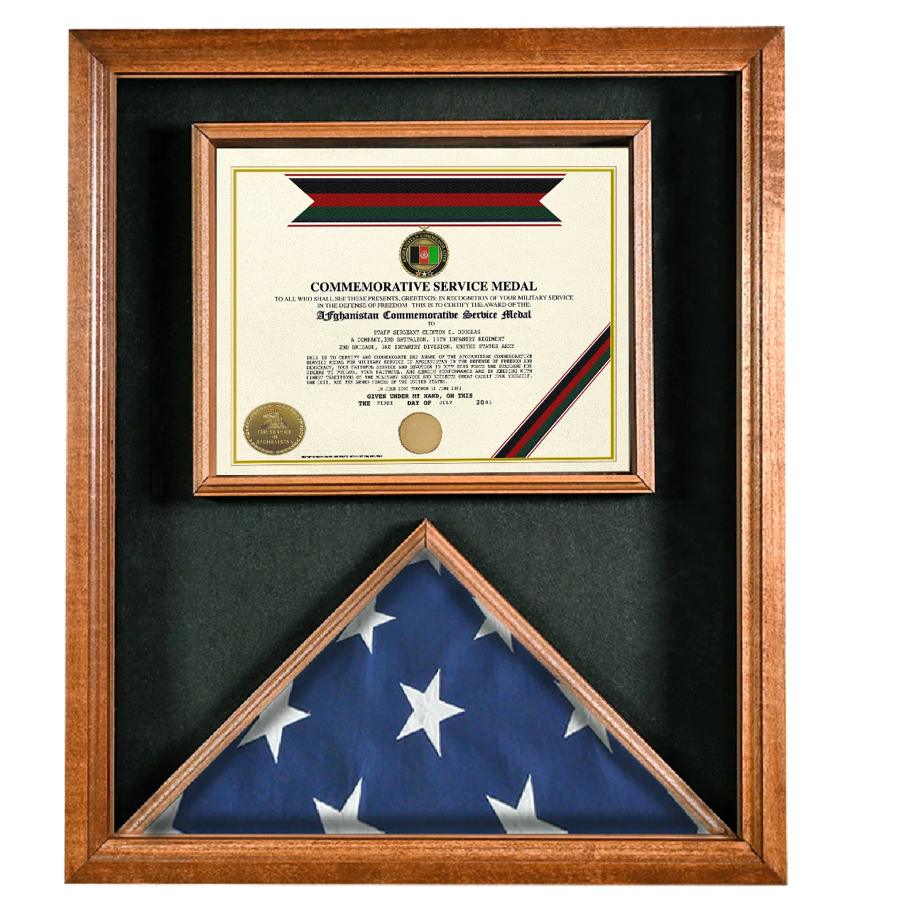 UNITED STATES AFGHANISTAN COMMEMORATIVE SERVICE MEDAL REPLACEMENT CERTIFICATE