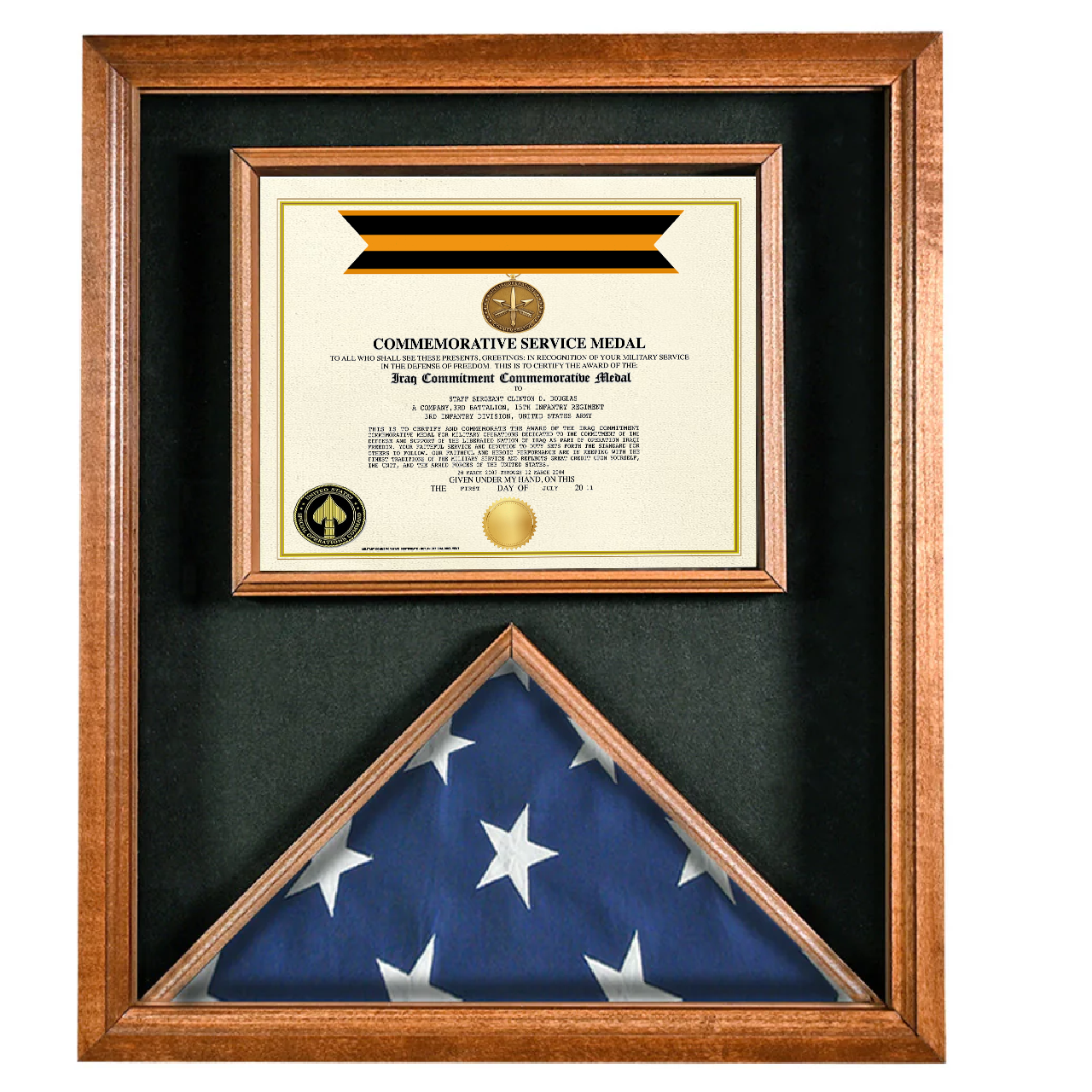IRAQ COMMITMENT COMMEMORATIVE SERVICE MEDAL REPLACEMENT CERTIFICATE