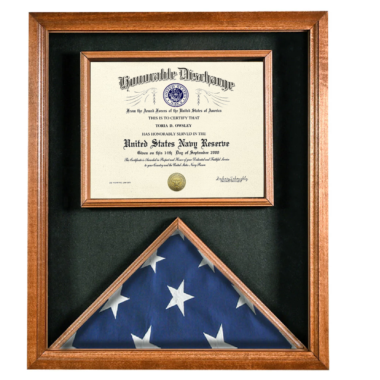 UNITED STATES NAVY RESERVE HONORABLE DISCHARGE REPLACEMENT CERTIFICATE