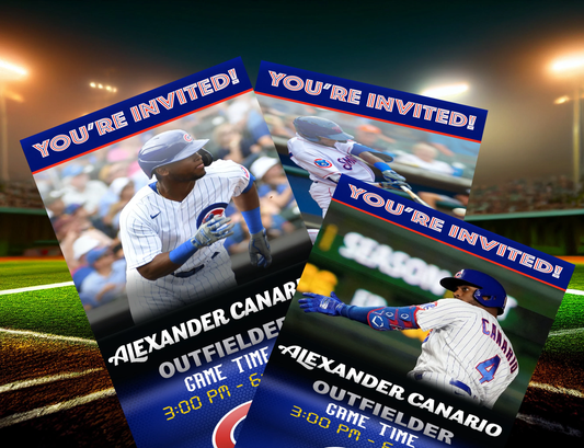 Chicago Cubs Ticket Style Sports Party Invites – Sports Invites