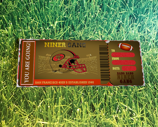 49ers's Inspired Football Ticket Sports Party Invites – Sports Invites
