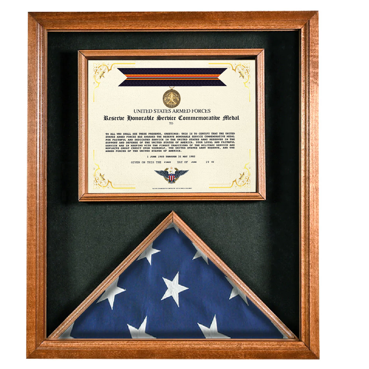 UNITED STATES RESERVE HONORABLE SERVICE COMMEMORATIVE SERVICE MEDAL REPLACEMENT CERTIFICATE